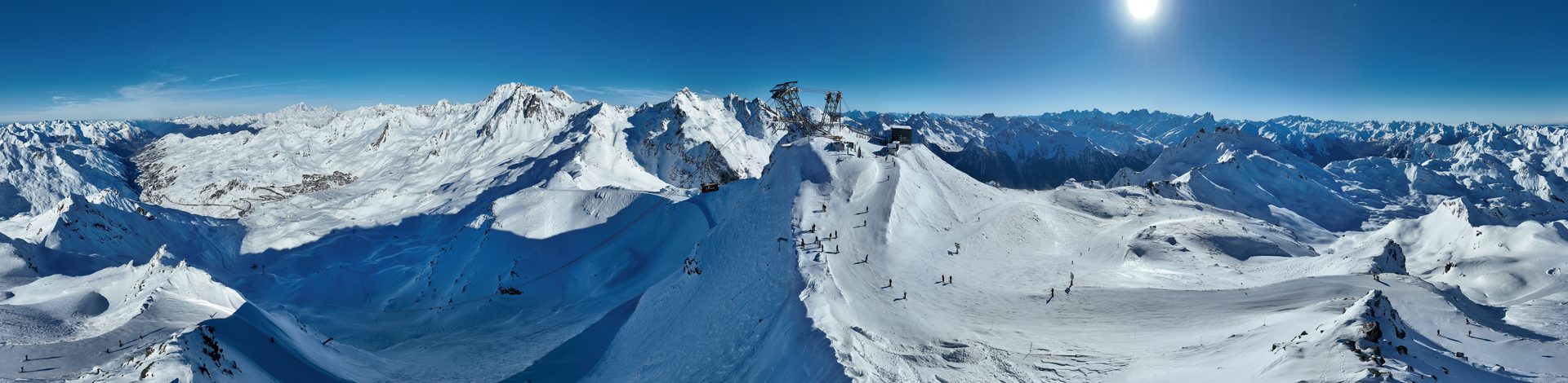 Panorama enneigé Orelle Cime Caron Val Thorens